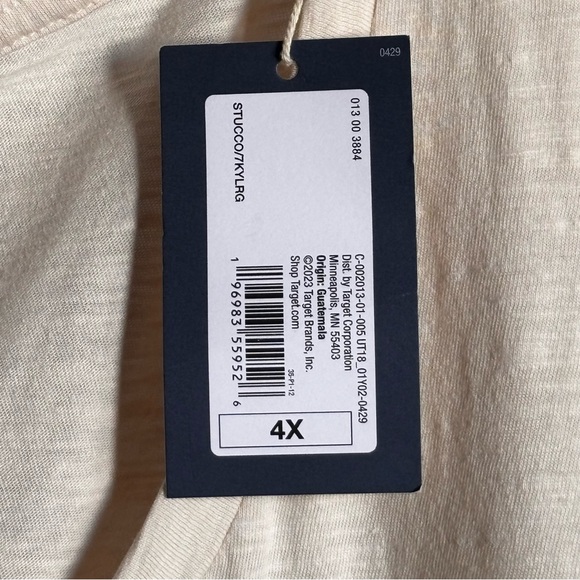 5/$25
NEW with TAGS Universal Thread Goods Co V Neck Tee Cream Short Sleeve 4X - Picture 2 of 8